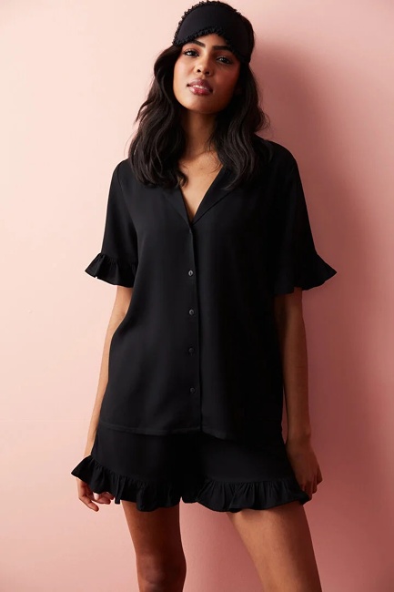 Фото ракурс 5 - Жіноча чорна піжама Penti артикул PNOP66Q423IY BK3 23SS