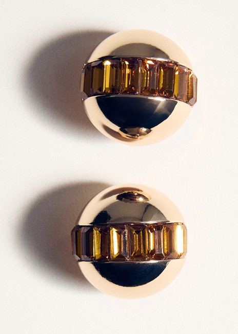 Фото ракурс 3 - Женские золотые серьги Mango артикул 27031226 OR 2 season