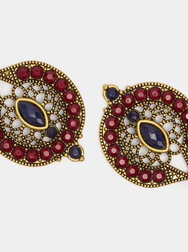 Фото ракурс 2 - Жіночі бордові сережки Parfois артикул 1835690 HMU FW2025