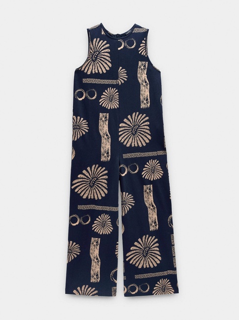 Женский синий комбинезон Parfois артикул 241770 _DM FW2025 Фото ракурс 4 - Женский синий комбинезон Parfois артикул 241770 _DM FW2025