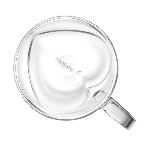 Фото ракурс 2 - Прозрачный набор чашек с ручками Ardesto артикул AR2633BHL No color FW2025