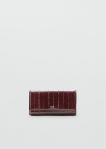 Фото ракурс 1 - Женский бордовый кошелёк Mango артикул 27041276 78 2 season