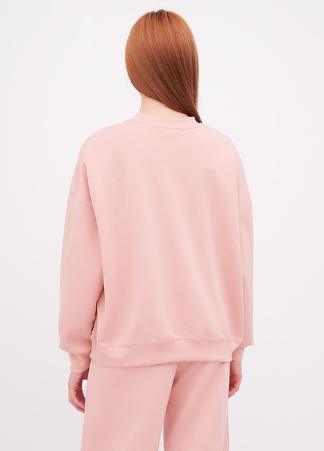 Жіночий рожевий світшот EQUILIBRI артикул W291 045 100 Pink FW2025 Фото ракурс 2 - Жіночий рожевий світшот EQUILIBRI артикул W291 045 100 Pink FW2025