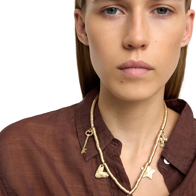 Фото ракурс 4 - Жіноче золотe намисто Parfois артикул 239028 _GD FW2025