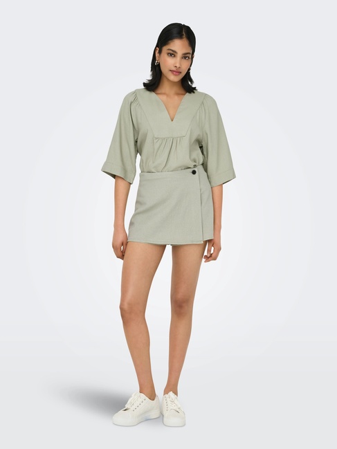 Фото ракурс 5 - Женская серая юбка Only артикул 15338905 Tea SS2025