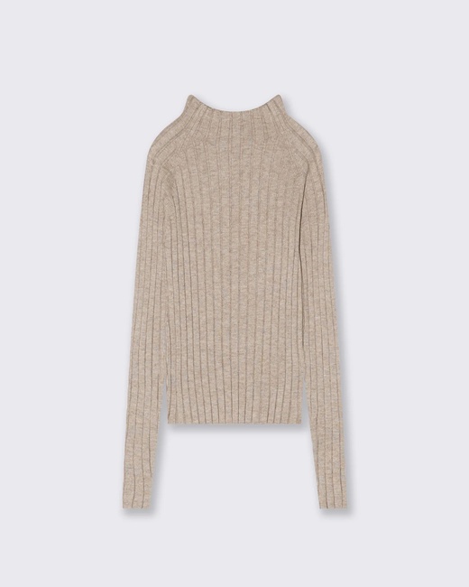 Женская бежевая водолазка Piazza Italia артикул 62798 BEIGE MELANGE FW2025 Фото ракурс 1 - Женская бежевая водолазка Piazza Italia артикул 62798 BEIGE MELANGE FW2025