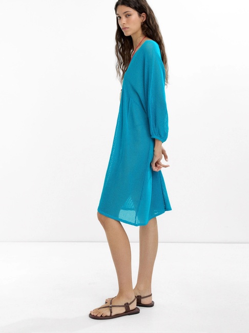 Фото ракурс 7 - Жіноча бірюзова сукня Parfois артикул 235284 _TQ FW2025