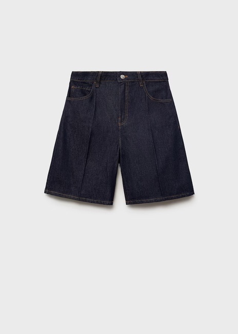 Фото ракурс 3 - Женские синие шорты Mango артикул 17071181 TS 1 season