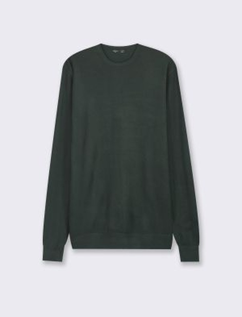 Фото ракурс 1 - Мужской зелёный джемпер Piazza Italia артикул 85676 Green FW2024