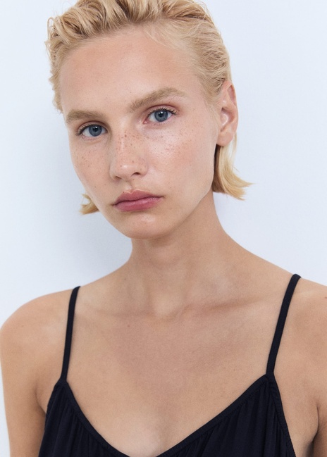 Женское синее платье Mango артикул 87018656 56 8 season Фото ракурс 4 - Женское синее платье Mango артикул 87018656 56 8 season