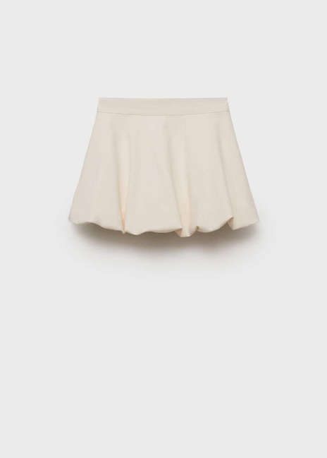 Женская молочная юбка Mango артикул 87068650 02 8 season Фото ракурс 3 - Женская молочная юбка Mango артикул 87068650 02 8 season