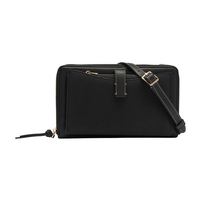 Женский черный кошелёк Parfois артикул 237170 _BK FW2025 Фото ракурс 1 - Женский черный кошелёк Parfois артикул 237170 _BK FW2025