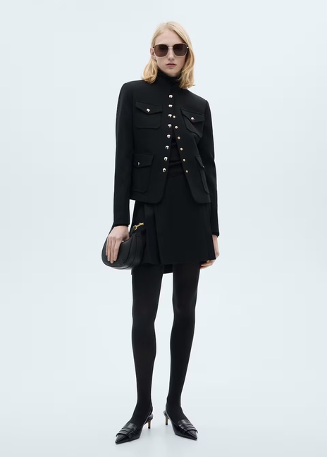 Фото ракурс 3 - Жіноча чорна спiдниця Mango артикул 77964786 99 8 season