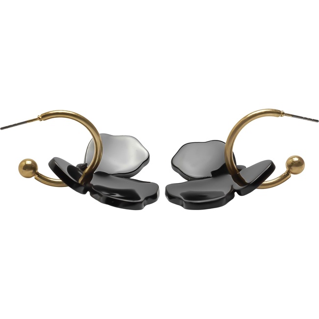 Женские черные серьги Parfois артикул 228753 _BK FW2025 Фото ракурс 2 - Женские черные серьги Parfois артикул 228753 _BK FW2025