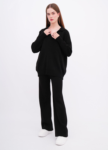 Фото ракурс 1 - Жіночі чорні штани EQUILIBRI артикул W391 040 200 Black FW2025