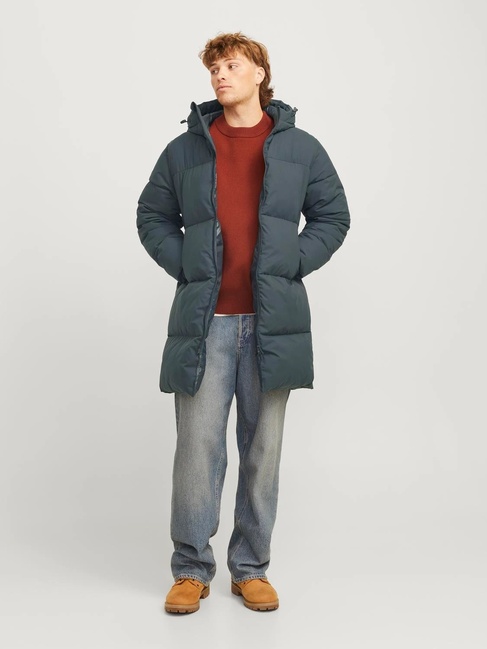 Фото ракурс 4 - Мужская зелёная куртка Jack & Jones  артикул 12260440 Forest River FW2024