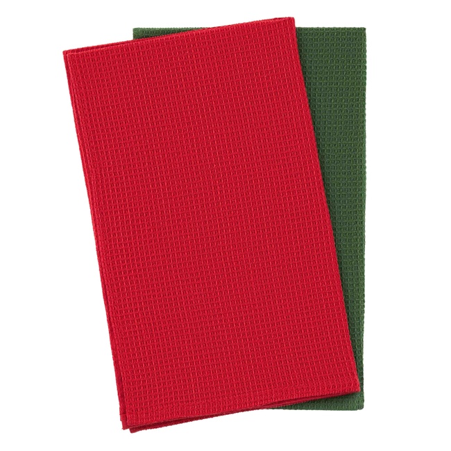 Фото ракурс 6 - Зелено-красный подарочный набор полотенец Ardesto артикул ART3863HSB No color FW2025