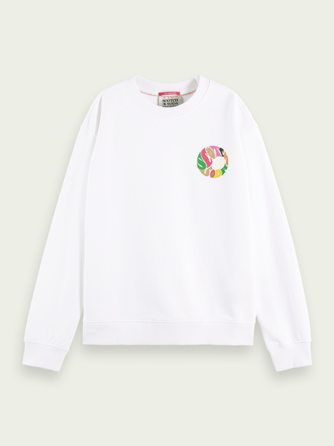 Фото ракурс 2 - Жіночий білий світшот SCOTCH & SODA артикул 171767 0006 SS2023