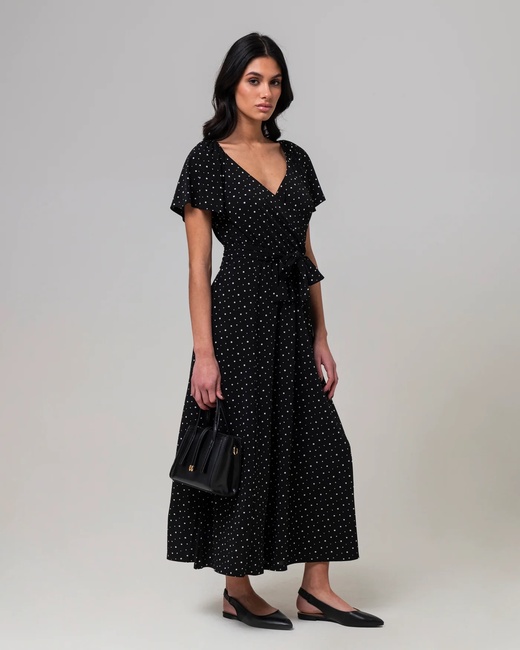 Жіноча чорна сукня Piazza Italia артикул 50111 VAR 2 SS2025 Фото ракурс 1 - Жіноча чорна сукня Piazza Italia артикул 50111 VAR 2 SS2025