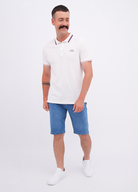 Чоловічі сині шорти Lee Cooper артикул LCM251-5045 Mid blue FW2025 Фото ракурс 3 - Чоловічі сині шорти Lee Cooper артикул LCM251-5045 Mid blue FW2025