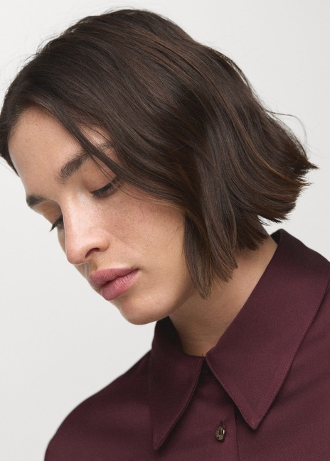 Жіноча бордова сорочка Mango артикул 17075801 78 1 season Фото ракурс 6 - Жіноча бордова сорочка Mango артикул 17075801 78 1 season