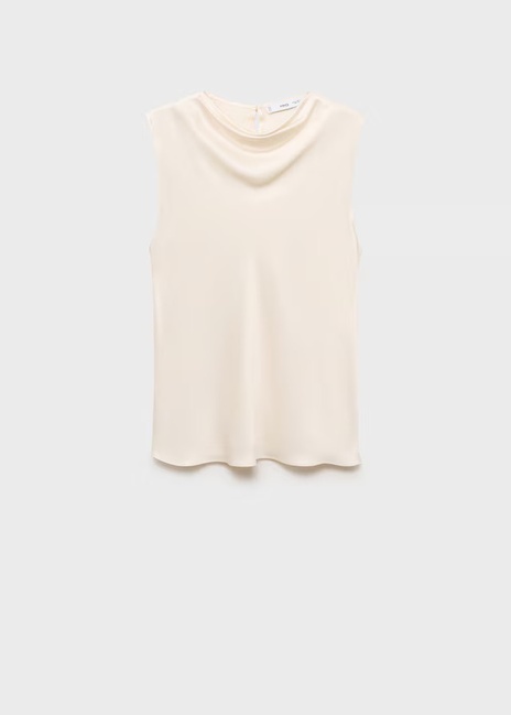 Жіноча молочна блузка Mango артикул 17064092 05 1 season Фото ракурс 3 - Жіноча молочна блузка Mango артикул 17064092 05 1 season