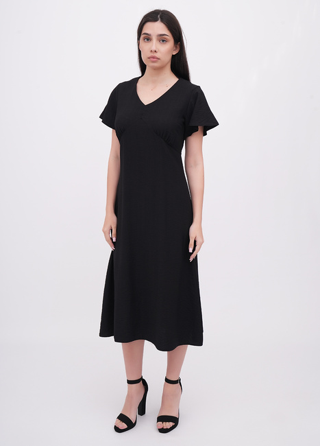 Жіноча чорна сукня EQUILIBRI артикул W452 044 001 Black SS2025 Фото ракурс 1 - Жіноча чорна сукня EQUILIBRI артикул W452 044 001 Black SS2025