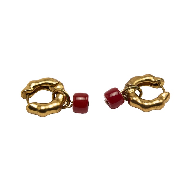 Женские бордовые серьги Parfois артикул 227032 _BU FW2025 Фото ракурс 2 - Женские бордовые серьги Parfois артикул 227032 _BU FW2025