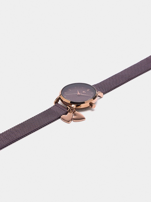 Фото ракурс 3 - Женские фиолетовые часы Parfois артикул 241906 _MM FW2025