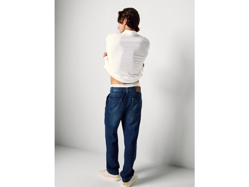 Фото ракурс 2 - Чоловічі сині джинси Benetton артикул 40M0UF05R 901 25A