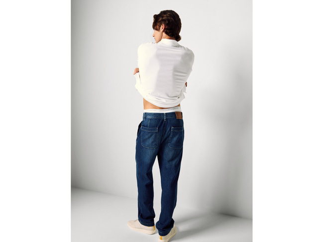 Чоловічі сині джинси Benetton артикул 40M0UF05R 901 25A Фото ракурс 2 - Чоловічі сині джинси Benetton артикул 40M0UF05R 901 25A
