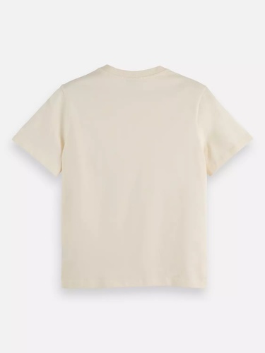 Фото ракурс 2 - Женская белая футболка SCOTCH & SODA артикул U9A00838T U102 FW2025