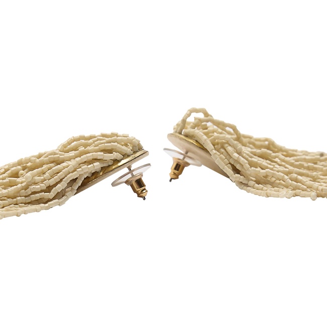 Женские золотые серьги Parfois артикул 235118 _WT FW2025 Фото ракурс 4 - Женские золотые серьги Parfois артикул 235118 _WT FW2025