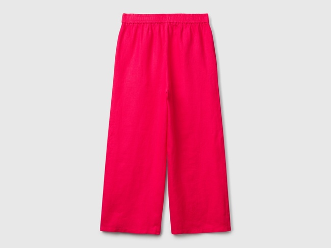 Жіночі рожеві штани Benetton артикул 4AGHDF09G 02E 25P Фото ракурс 3 - Жіночі рожеві штани Benetton артикул 4AGHDF09G 02E 25P