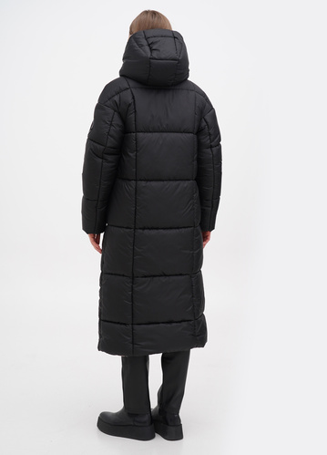 Фото ракурс 2 - Женское чёрное пальто EQUILIBRI артикул NV Coat W Black FW2024