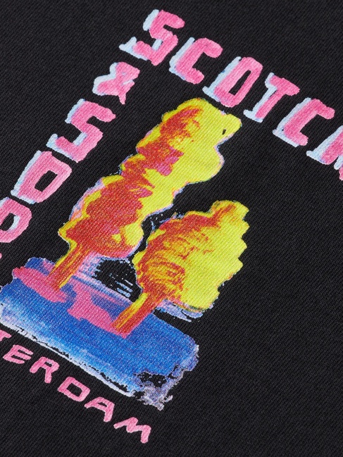 Чоловіча чорна футболка SCOTCH & SODA артикул 182381 021 FW2025 Фото ракурс 7 - Чоловіча чорна футболка SCOTCH & SODA артикул 182381 021 FW2025