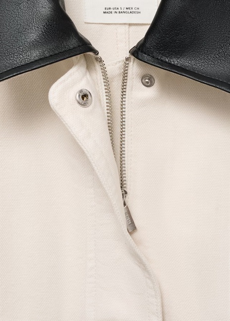 Жіноча молочна куртка Mango артикул 17054092 05 1 season Фото ракурс 5 - Жіноча молочна куртка Mango артикул 17054092 05 1 season