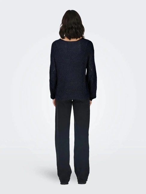 Женский синий свитер Only артикул 15302387 TOTAL ECLIPSE FW2025 Фото ракурс 2 - Женский синий свитер Only артикул 15302387 TOTAL ECLIPSE FW2025