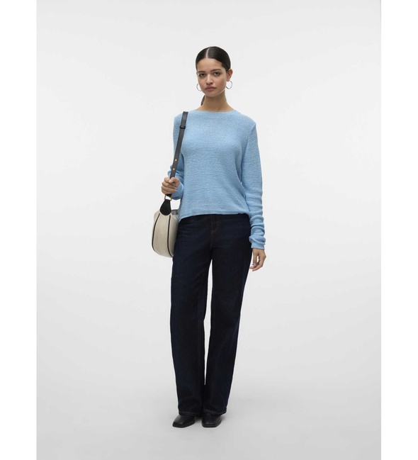 Фото ракурс 4 - Женский голубой джемпер Vero Moda артикул 10322853 Airy Blue SS2025
