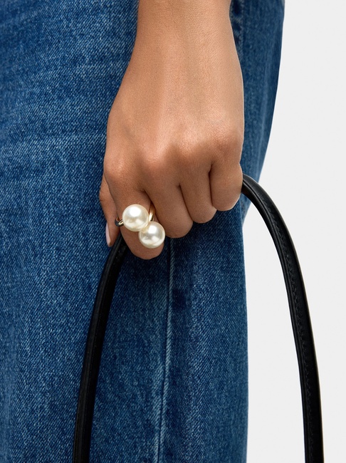 Жіноча золота каблучка Parfois артикул 239546 _GD FW2025 Фото ракурс 4 - Жіноча золота каблучка Parfois артикул 239546 _GD FW2025