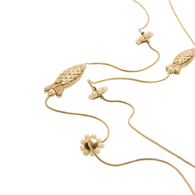 Фото ракурс 3 - Женское золотое ожерелье Parfois артикул 234982 _WT FW2025