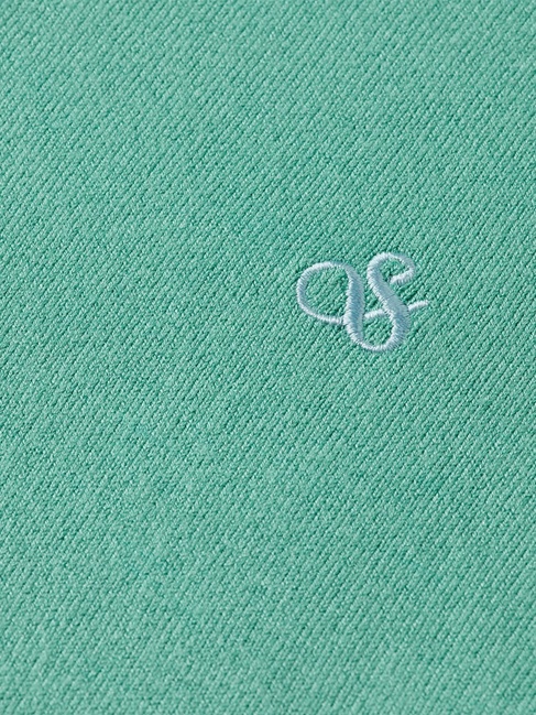 Фото ракурс 6 - Мужской зеленый свитер SCOTCH & SODA артикул 181326 300 FW2025