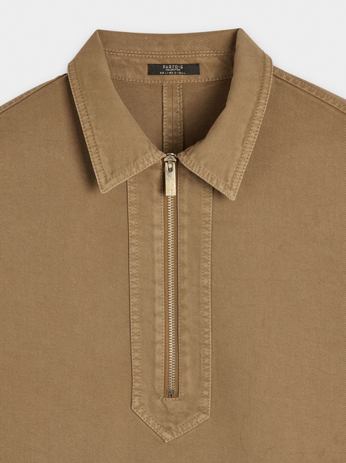 Женская коричневая рубашка Parfois артикул 239138 _BN FW2025 Фото ракурс 5 - Женская коричневая рубашка Parfois артикул 239138 _BN FW2025