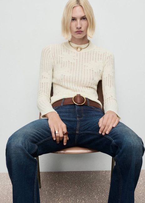 Фото ракурс 5 - Женский молочный джемпер Mango артикул 17007829 05 1 season