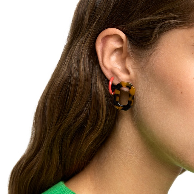 Женские разноцветные серьги Parfois артикул 239980 _HM FW2025 Фото ракурс 3 - Женские разноцветные серьги Parfois артикул 239980 _HM FW2025