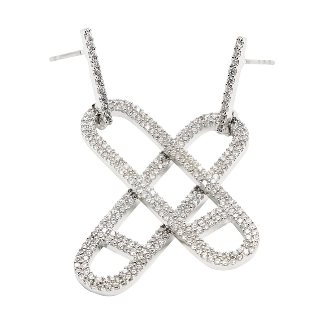 Жіночі срібні сережки Parfois артикул 233931 _SV FW2025 Фото ракурс 3 - Жіночі срібні сережки Parfois артикул 233931 _SV FW2025