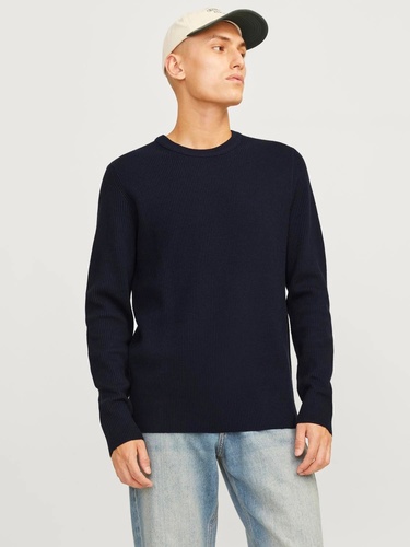 Фото ракурс 1 - Чоловічий синій джемпер Jack & Jones артикул 12257771 Sky Captain FW2024