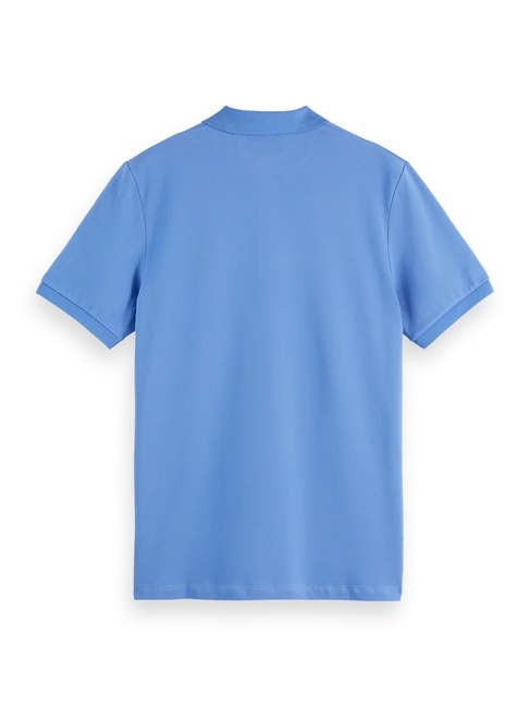 Фото ракурс 6 - Чоловіча блакитна футболка поло SCOTCH & SODA артикул 181310 410 FW2025