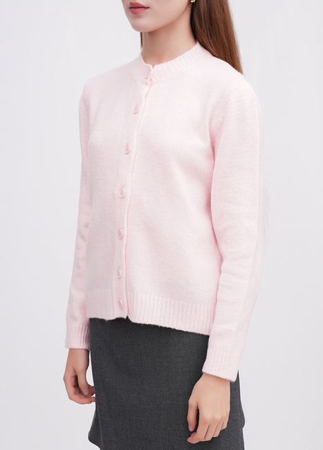 Женский розовый кардиган EQUILIBRI артикул W343 012 000 Pink FW2025 Фото ракурс 3 - Женский розовый кардиган EQUILIBRI артикул W343 012 000 Pink FW2025