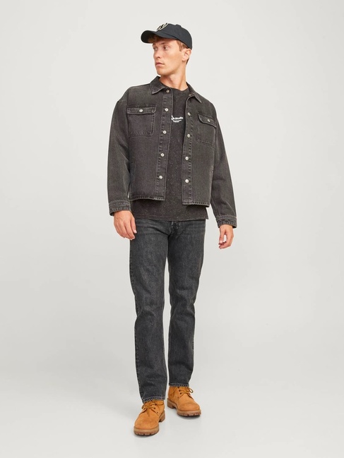 Фото ракурс 5 - Чоловічі чорні джинси Jack & Jones  артикул 12261688 black denim FW2024